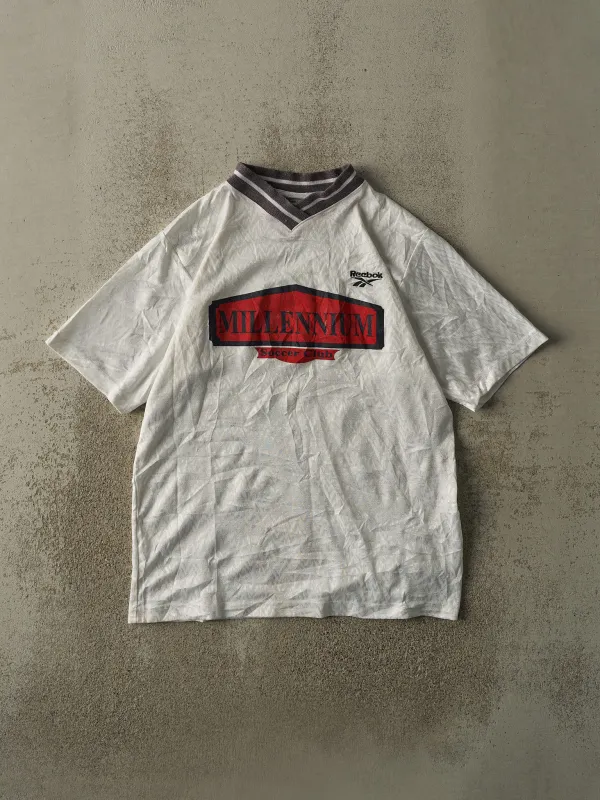 Vintage Y2K White Reebok Millennium #4 Soccer Jersey (M) sold by Rebalance Vintage