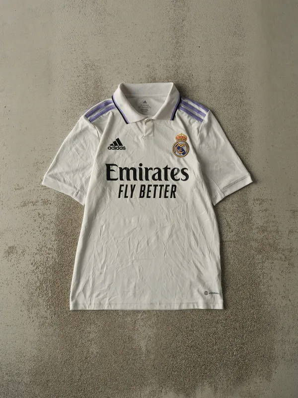 Vintage Y2K White Real Madrid Soccer Jersey (S/M) sold by Rebalance Vintage