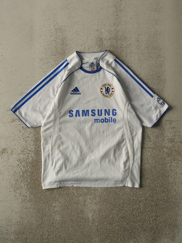 Vintage Y2K White Chealsea FC #11 Didier Drogba Soccer Jersey (S/M) sold by Rebalance Vintage
