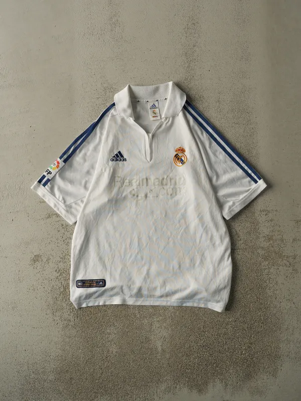 Vintage Y2K White Adidas Real Madrid Zinedine Zidane #5 Soccer Jersey (L/XL) sold by Rebalance Vintage