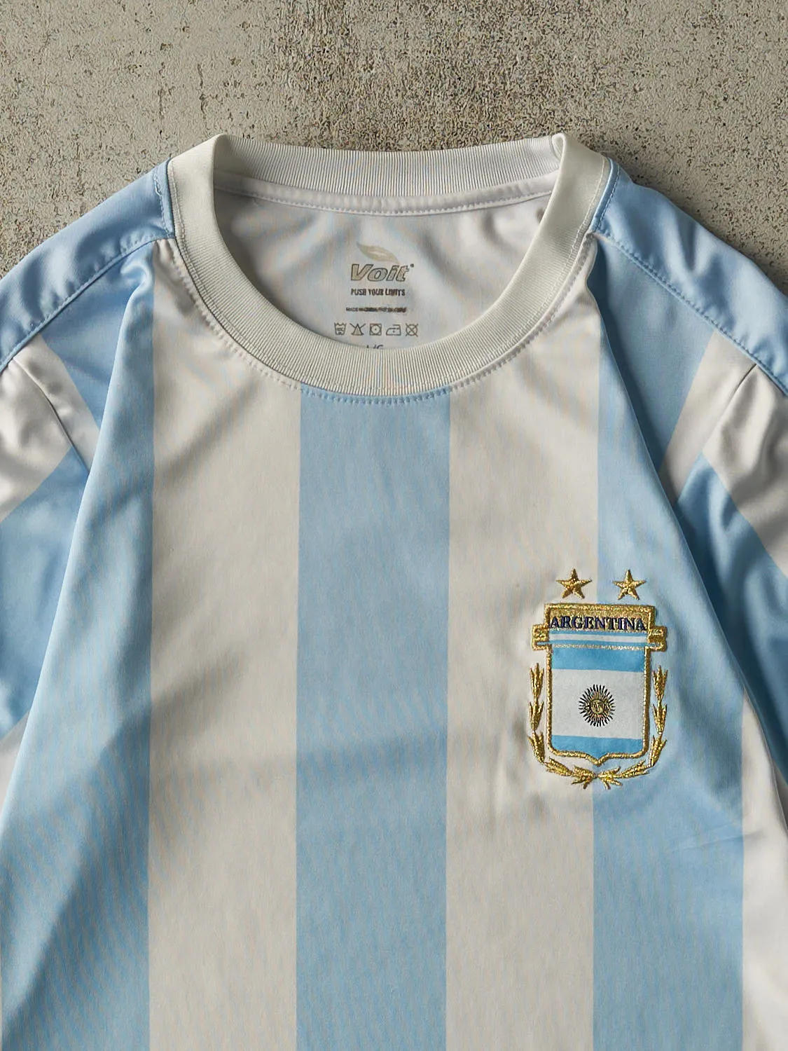 Vintage Y2K White & Blue Argentina Soccer Jersey (XS) sold by Rebalance Vintage product image thumbnail 3