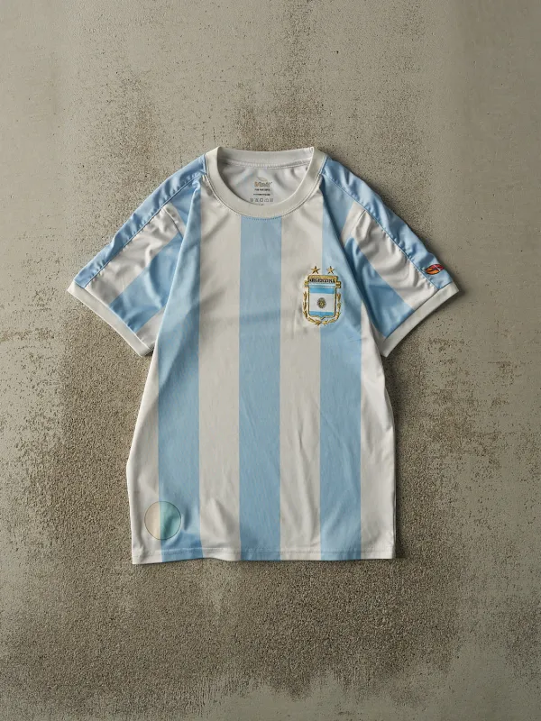 Vintage Y2K White & Blue Argentina Soccer Jersey (XS) sold by Rebalance Vintage