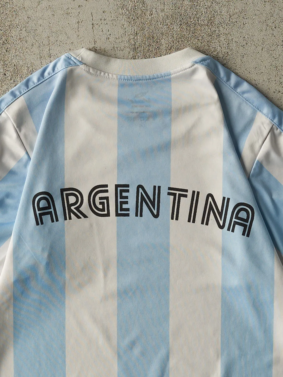 Vintage Y2K White & Blue Argentina Soccer Jersey (XS) sold by Rebalance Vintage product image thumbnail 4