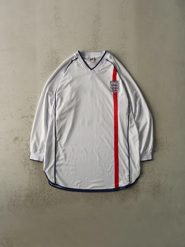 Vintage Y2K White England #10 Michael Owen Long Sleeve Jersey (XXL/XXL) sold by Rebalance Vintage