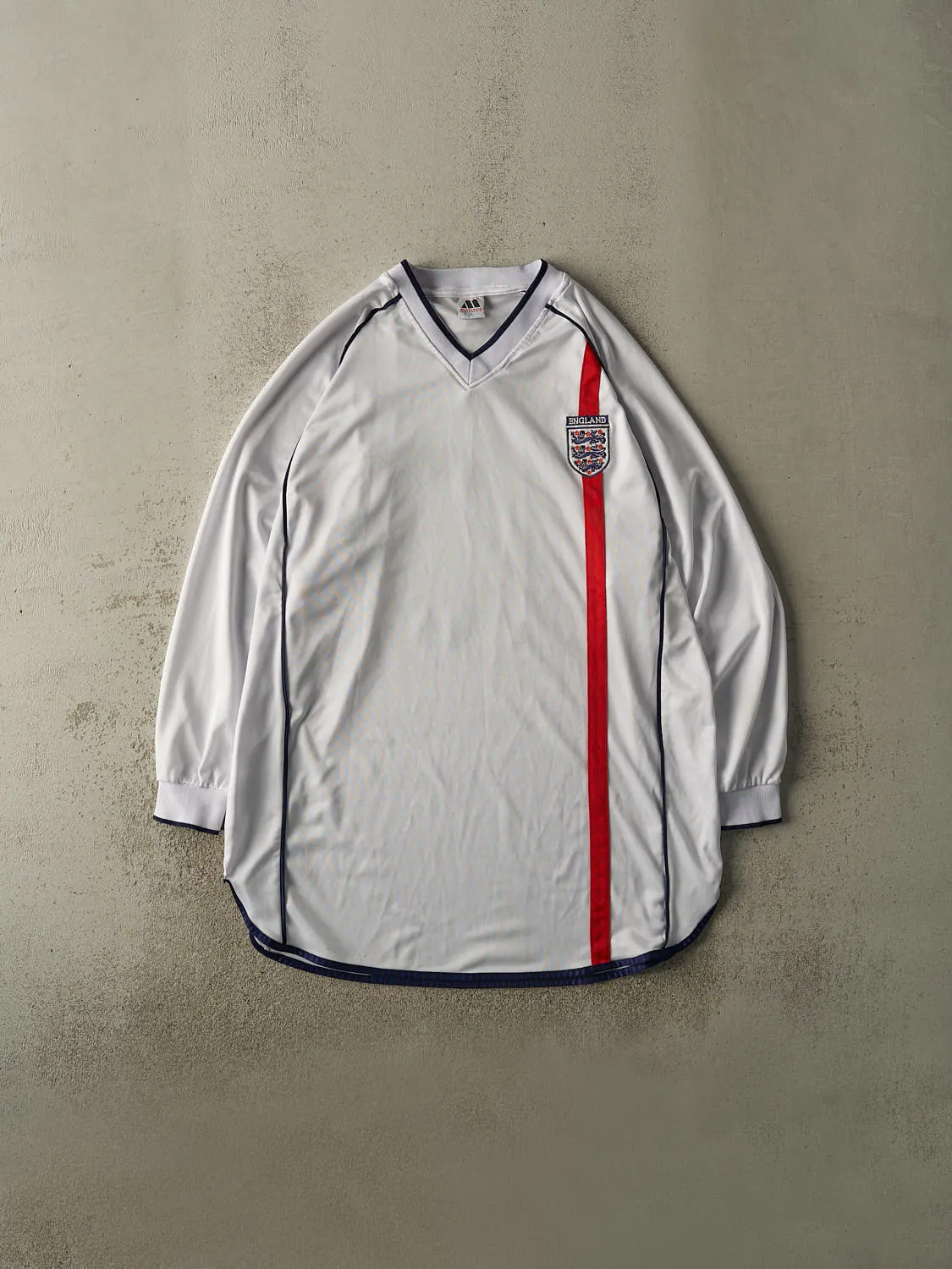 Vintage Y2K White England #10 Michael Owen Long Sleeve Jersey (XXL/XXL) sold by Rebalance Vintage