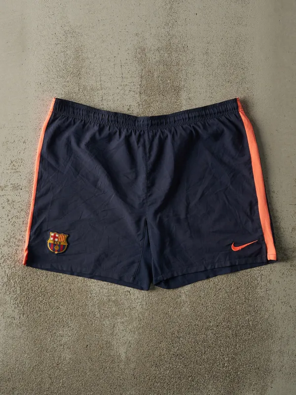 Vintage Y2K Navy Blue Nike x FC Barcelona Track Shorts (40x7) sold by Rebalance Vintage