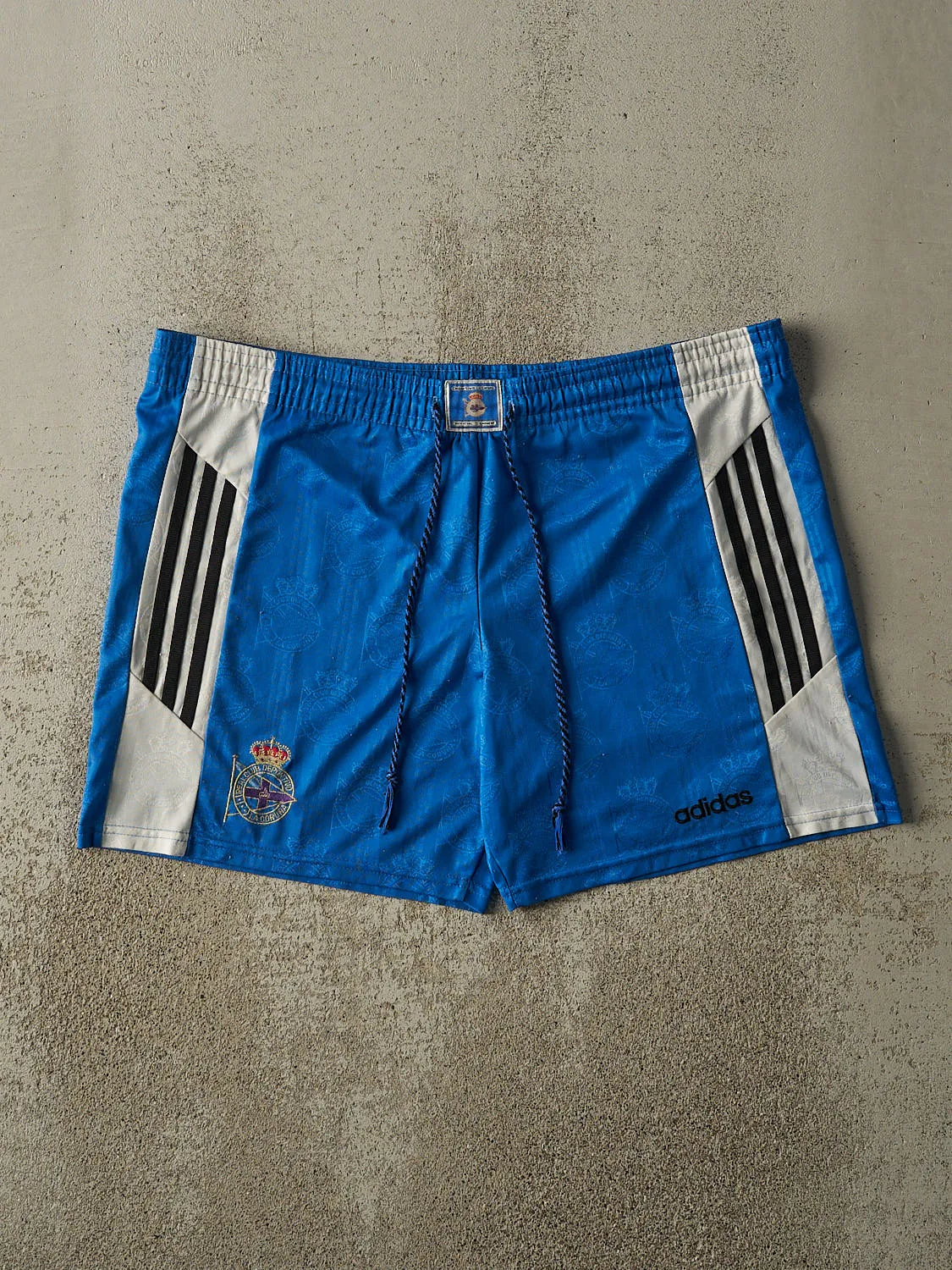 Vintage 90s Blue Adidas x Real Deportivo La Coruna Track Shorts (40x6.5) sold by Rebalance Vintage