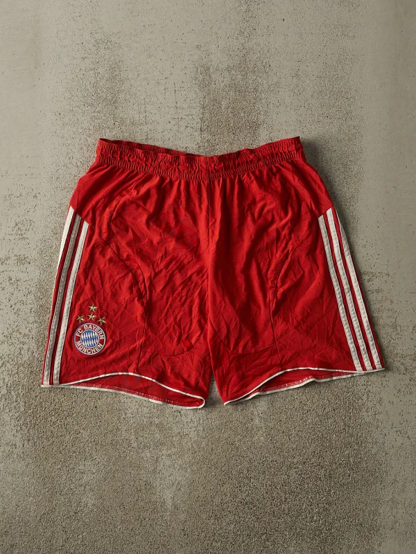 Vintage Y2K Red Adidas x FC Bayern Munchen Track Shorts (30x10) sold by Rebalance Vintage