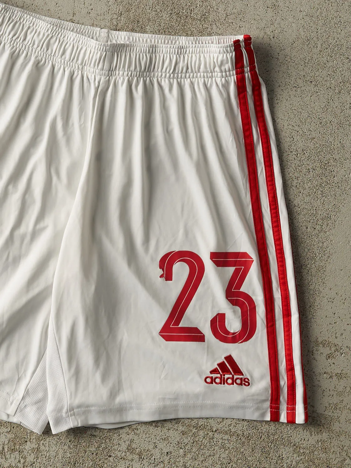 Vintage Y2K White Adidas x Arsenal Track Shorts (27x8) sold by Rebalance Vintage product image thumbnail 3