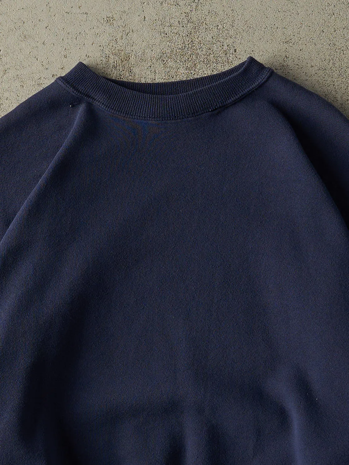 Vintage 90s Navy Blue Blank Crewneck (XL) sold by Rebalance Vintage product image thumbnail 2