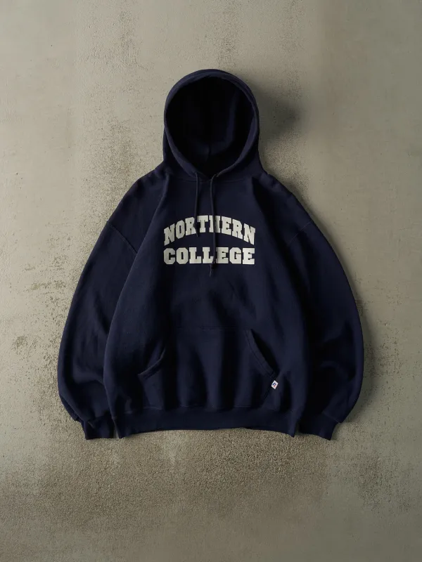 Vintage Y2K Navy Blue Northern College Russell Athletic Hoodie (L) sold by Rebalance Vintage
