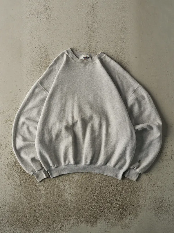 Vintage 90s Grey Blank Crewneck (L/XL) sold by Rebalance Vintage