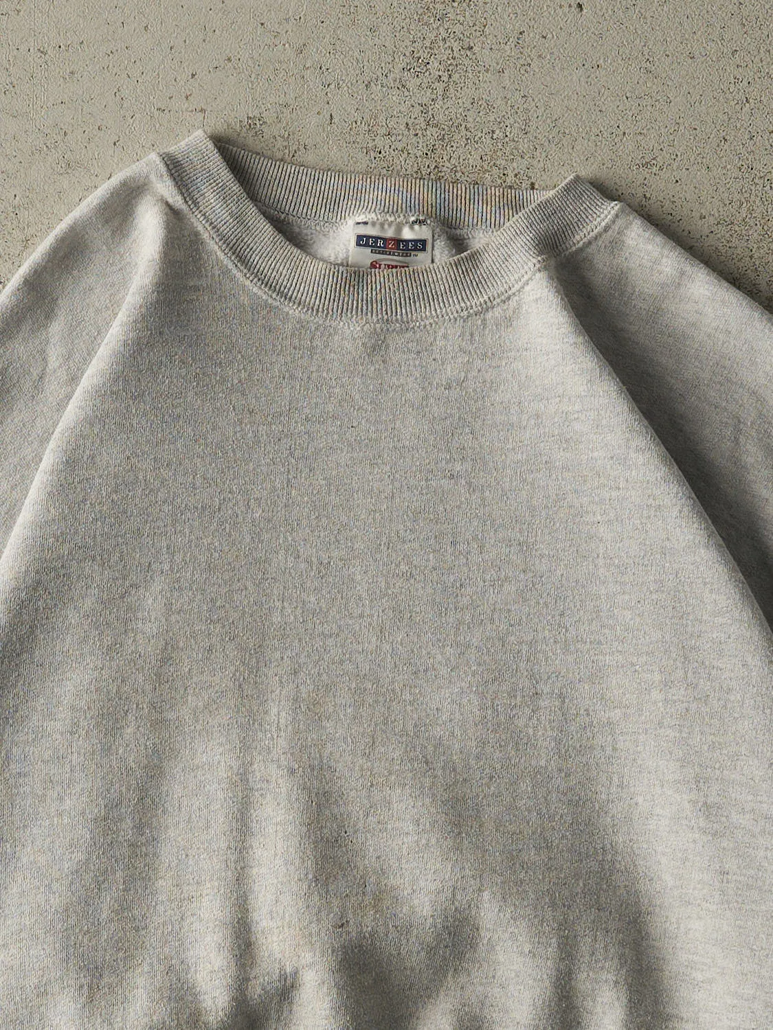 Vintage 90s Grey Blank Crewneck (L/XL) sold by Rebalance Vintage product image thumbnail 2