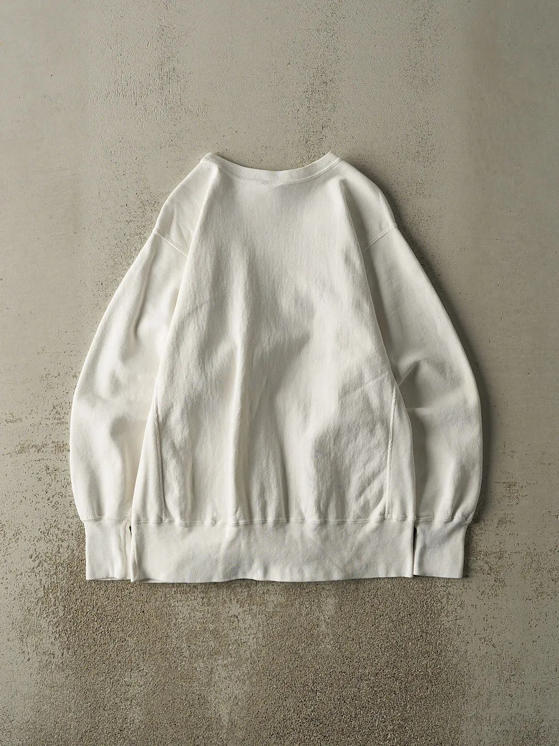 Vintage 90s White Champion Reverse Weave Embroidered Crewneck (M/L) sold by Rebalance Vintage product image thumbnail 4