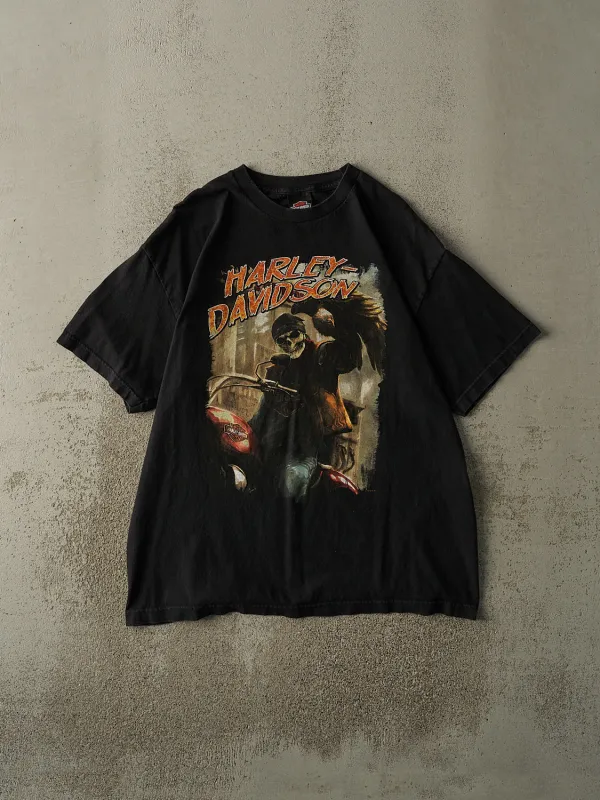 18' Black Auburn MA Harley Davidson Tee (L/XL) sold by Rebalance Vintage