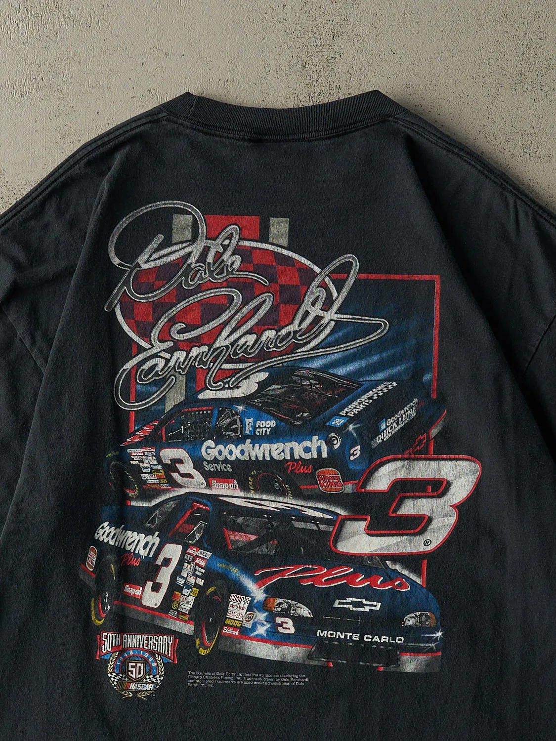Vintage 98' Faded Black Dale Earnhardt Nascar Racing Tee (XL/XXL) sold by Rebalance Vintage product image thumbnail 4