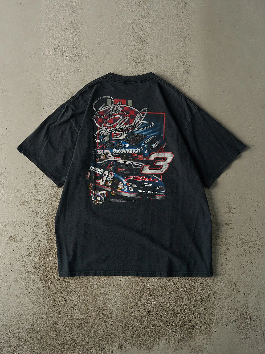 Vintage 98' Faded Black Dale Earnhardt Nascar Racing Tee (XL/XXL) sold by Rebalance Vintage product image thumbnail 2