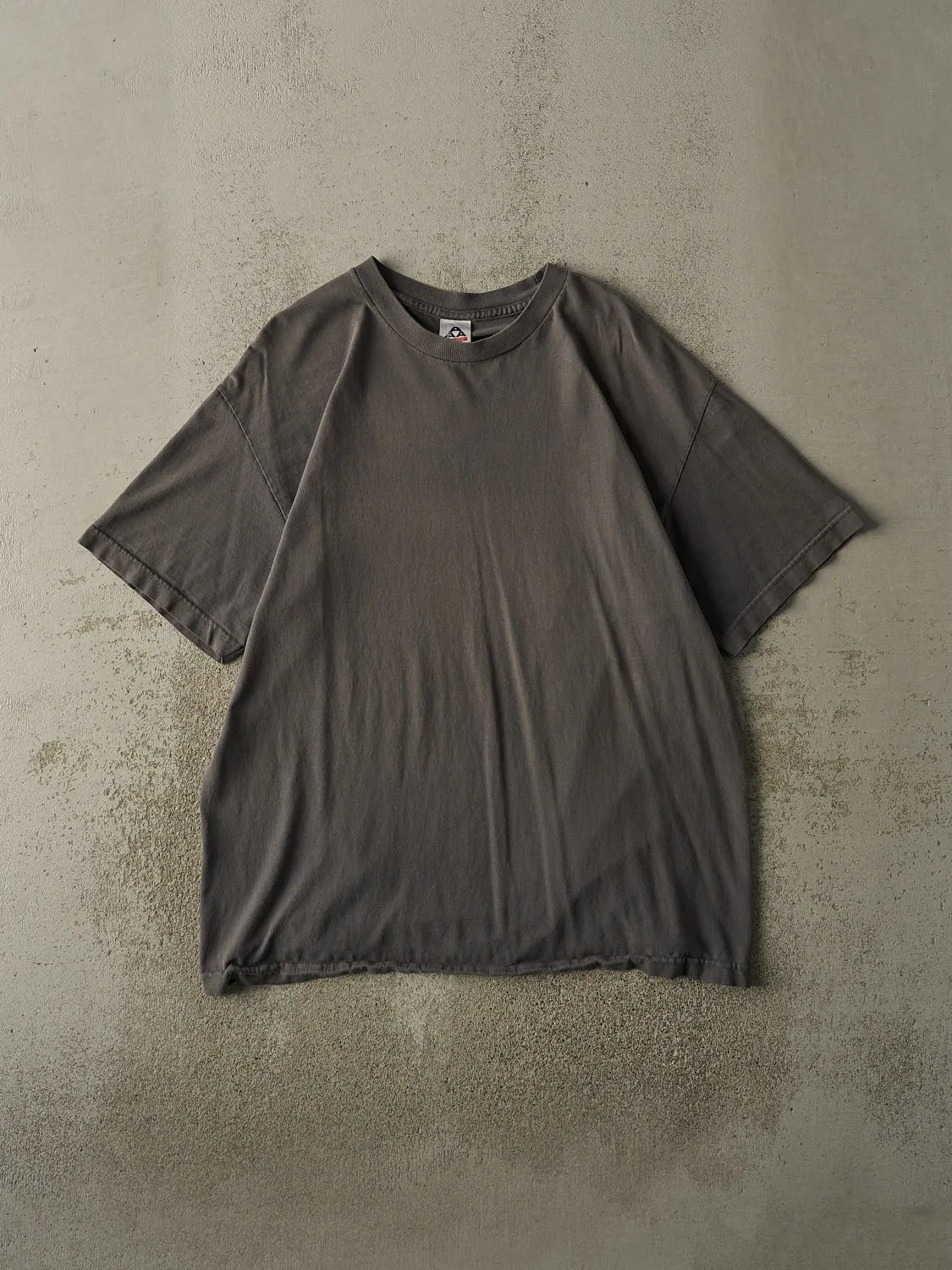 Vintage Y2K Charcoal Grey Blank Tee (XL) sold by Rebalance Vintage