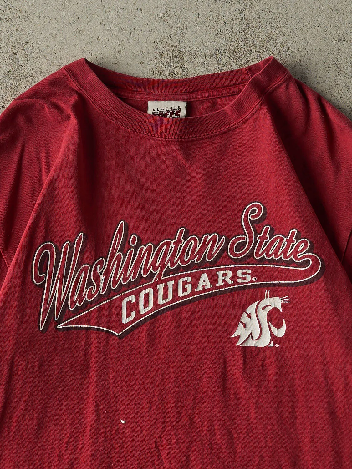 Vintage Y2K Burgundy Washington State Cougars Tee (M/L) sold by Rebalance Vintage product image thumbnail 2