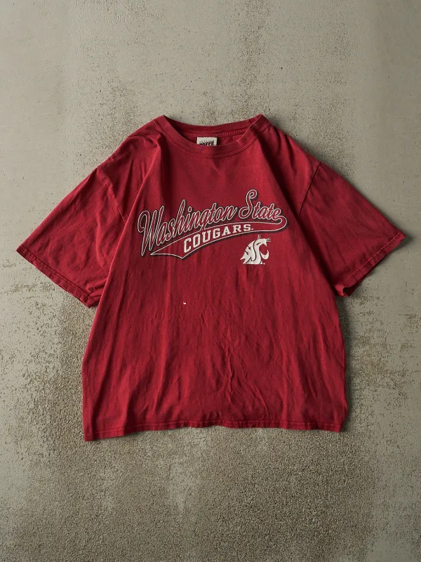 Vintage Y2K Burgundy Washington State Cougars Tee (M/L) sold by Rebalance Vintage