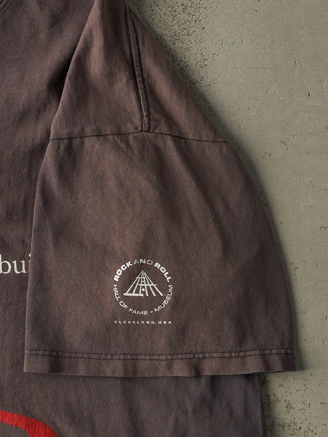 Vintage 90s Sun Faded Charcoal Grey Rock And Roll Inductees Tee (L/XL) sold by Rebalance Vintage product image thumbnail 4