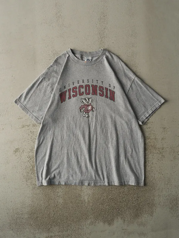 Vintage Y2K Grey University of Wisconsin Badgers Tee (XXL) sold by Rebalance Vintage