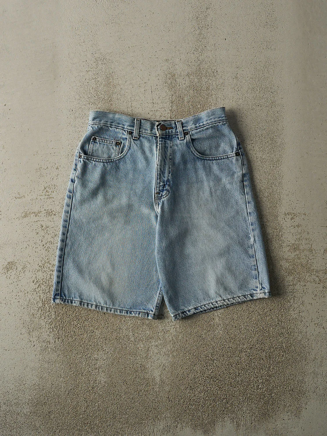 Vintage 90s Light Wash Jean Shorts (30x10.5) sold by Rebalance Vintage