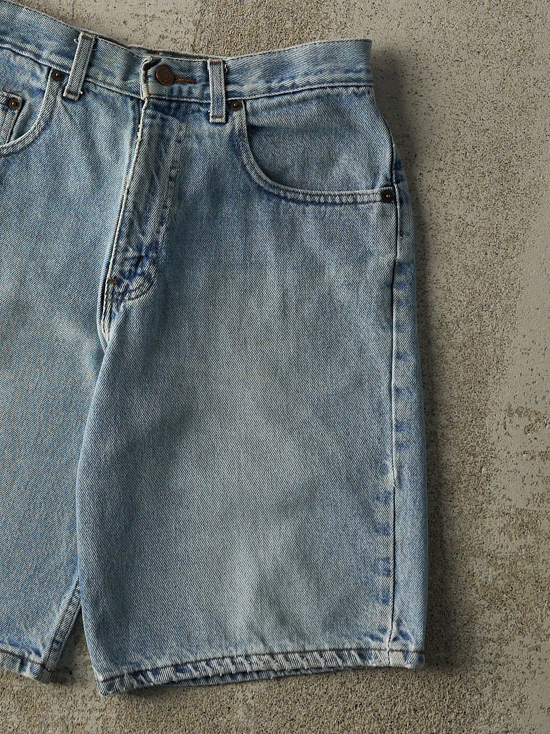 Vintage 90s Light Wash Jean Shorts (30x10.5) sold by Rebalance Vintage product image thumbnail 4