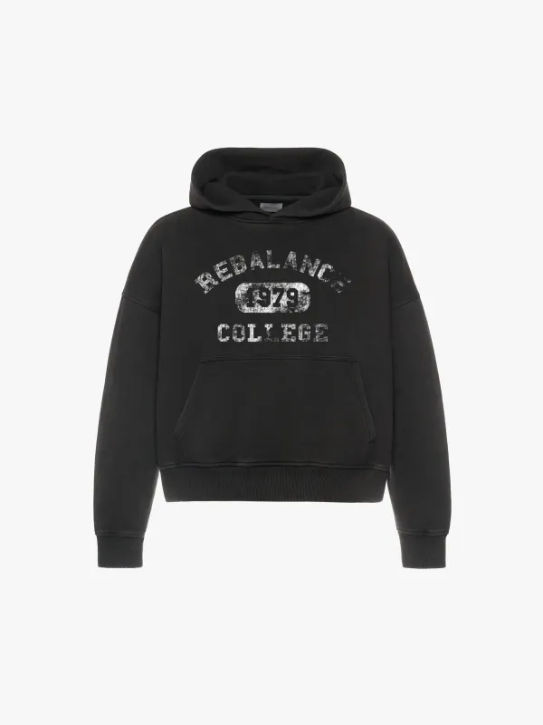 Homecoming College Hoodie - Jet Black sold by Rebalance Vintage