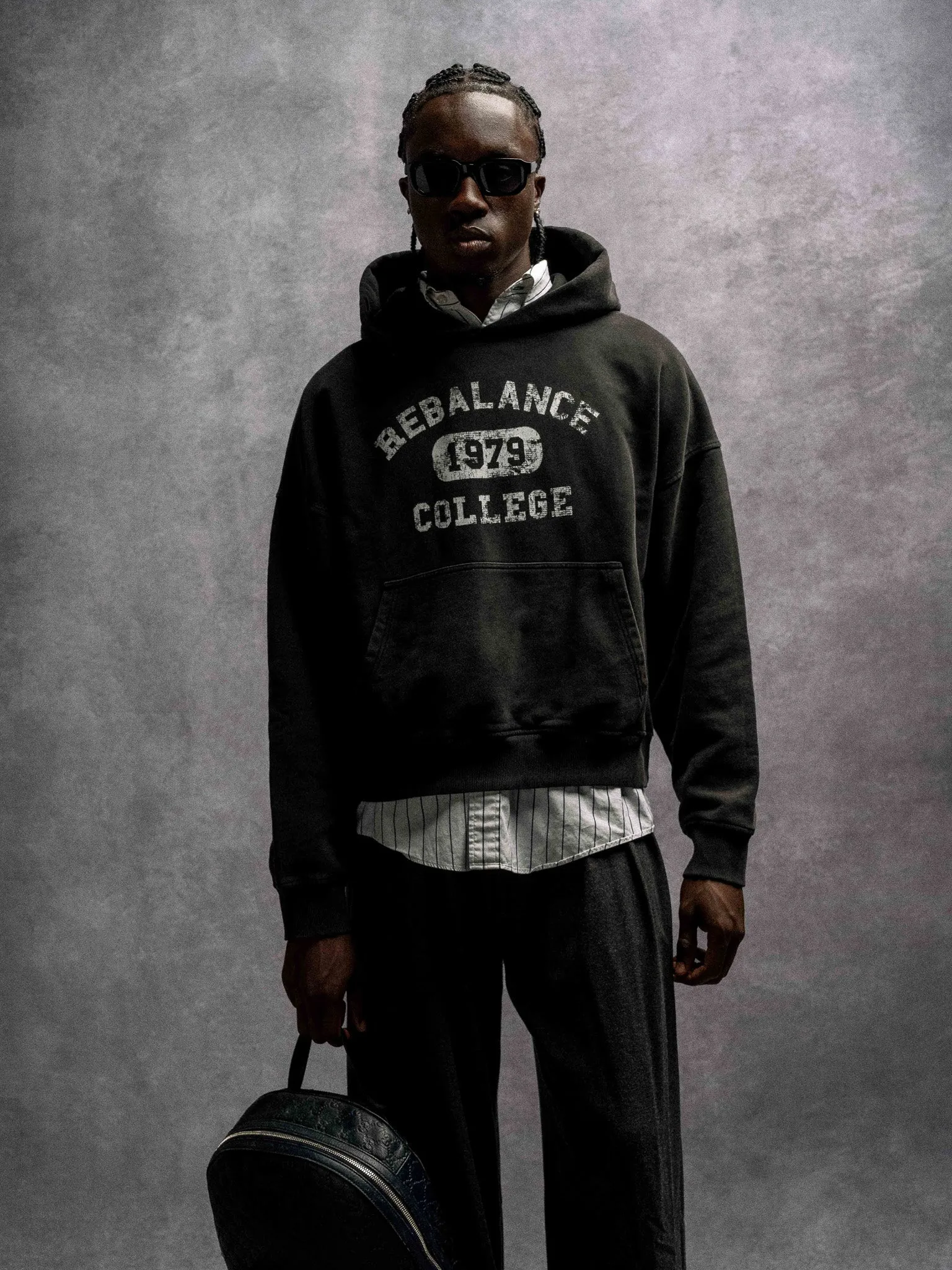 Homecoming College Hoodie - Jet Black sold by Rebalance Vintage product image thumbnail 3