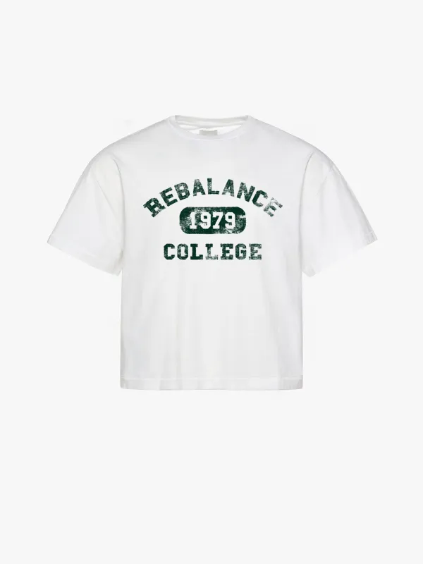 Homecoming College Tee - White sold by Rebalance Vintage