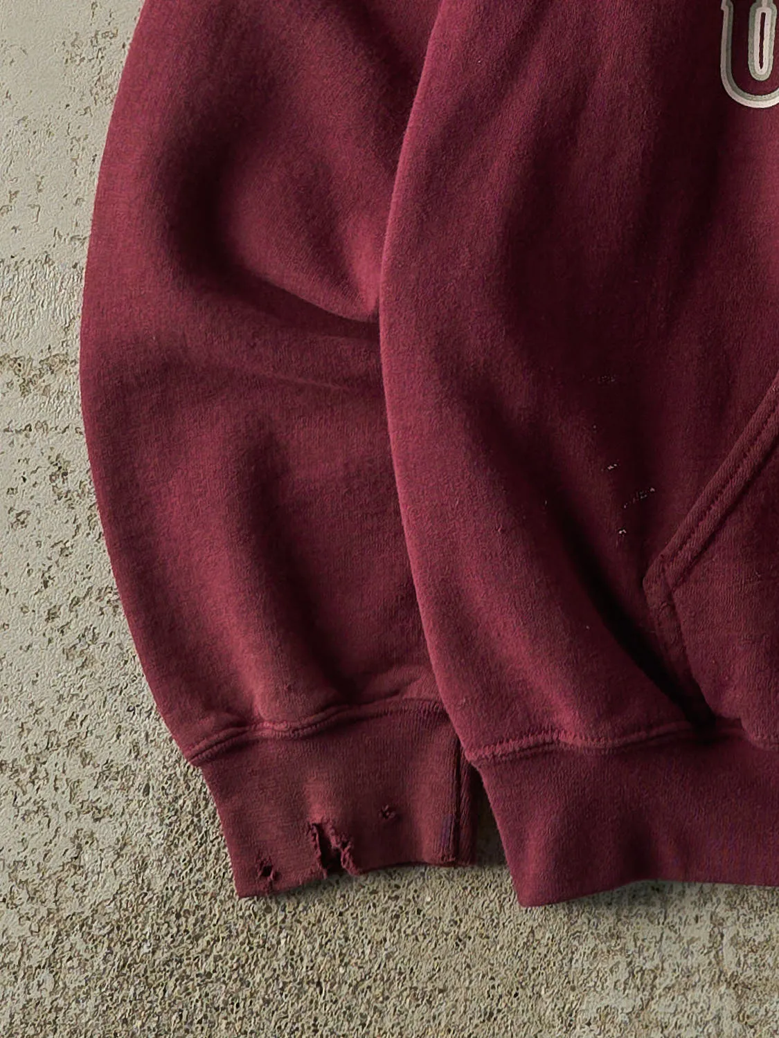 Vintage Y2K Burgundy Stanford University Hoodie (S/M) sold by Rebalance Vintage product image thumbnail 3
