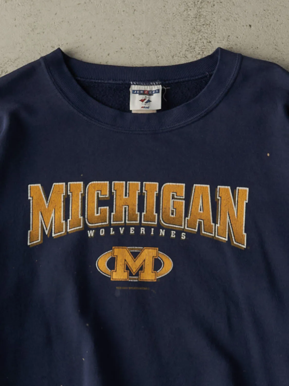 Vintage 90s Navy Blue University of Michigan Wolverines Crewneck (L/XL) sold by Rebalance Vintage product image thumbnail 2