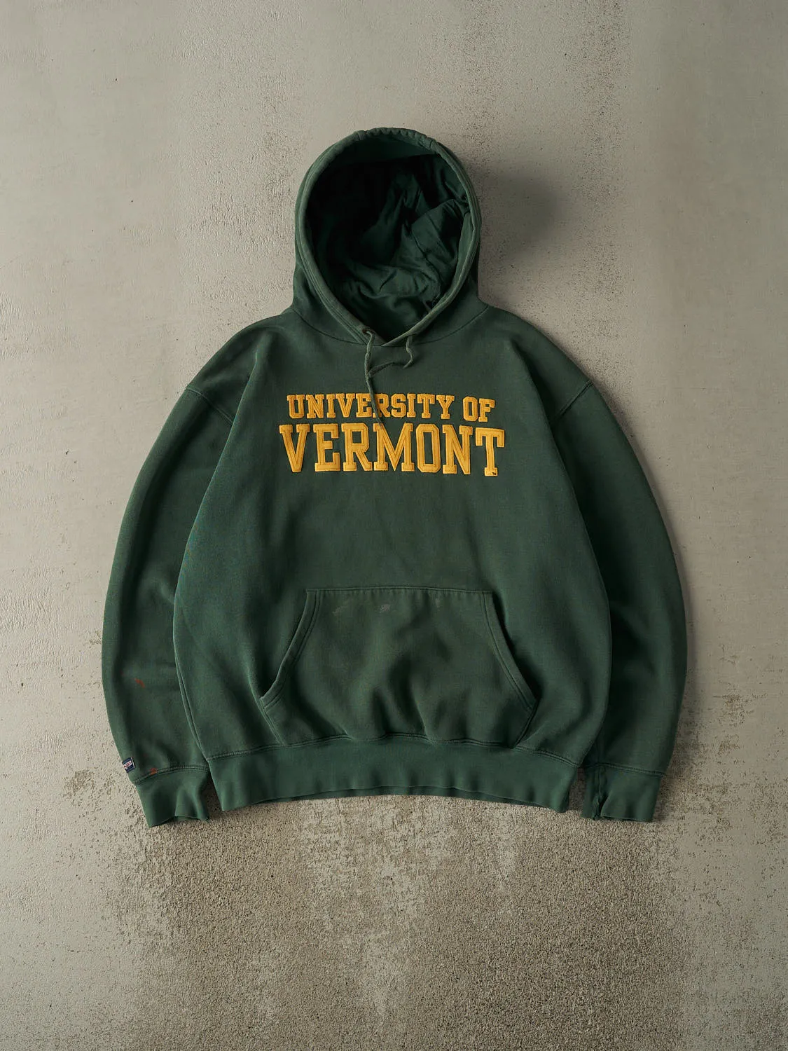 Vintage 90s Green University of Vermont Embroidered Hoodie (L/XL) sold by Rebalance Vintage