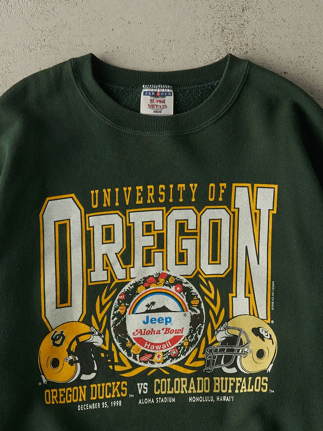 Vintage 98' Green University of Oregon Aloha Bowl Crewneck (L) sold by Rebalance Vintage product image thumbnail 2