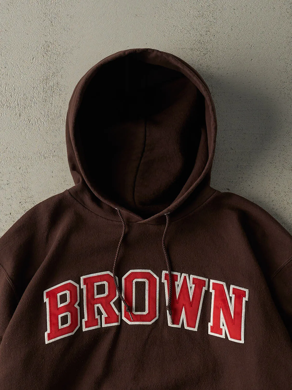 Vintage Y2K Brown Brown University Champion Hoodie (M/L) sold by Rebalance Vintage product image thumbnail 2