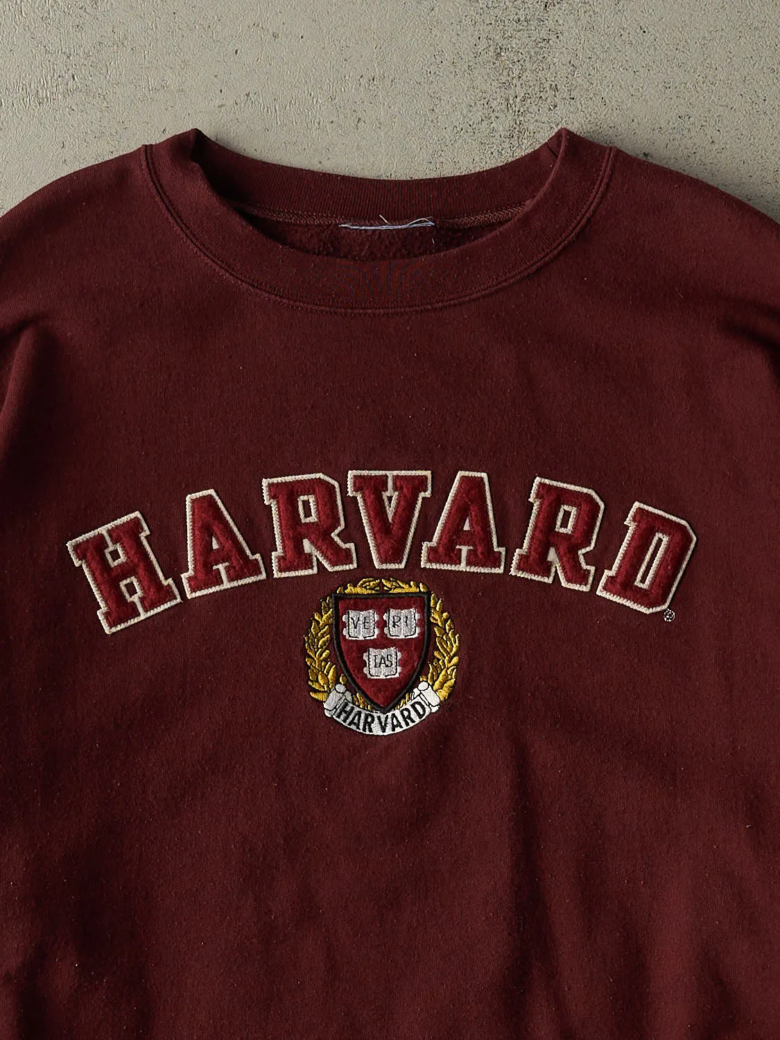 Vintage Y2K Burgundy Harvard University Champion Crewneck (XL/XXL) sold by Rebalance Vintage product image thumbnail 2