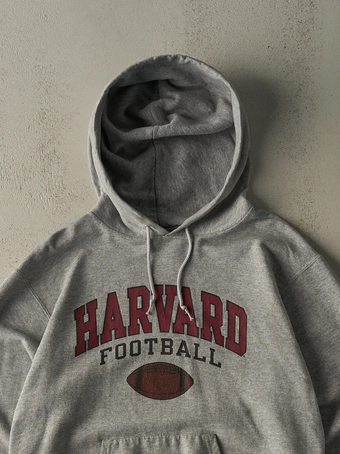 Vintage 90s Grey Harvard University Football Champion Hoodie (M/L) sold by Rebalance Vintage product image thumbnail 2