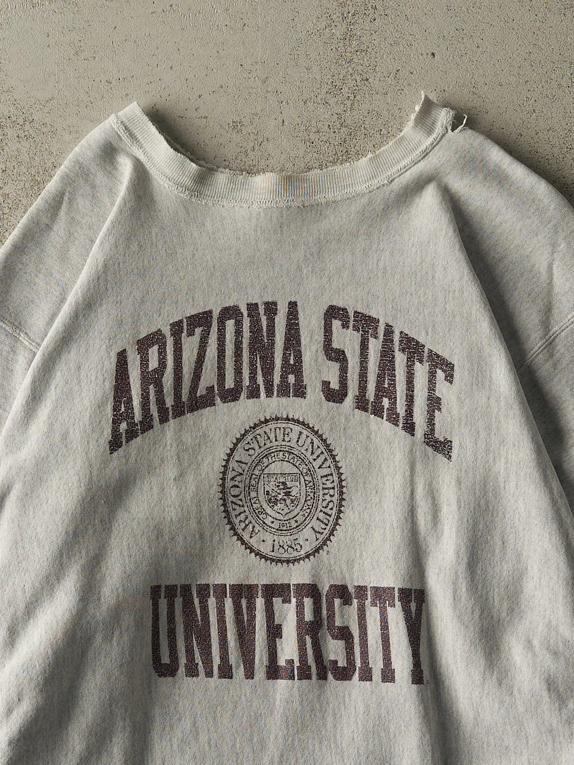 Vintage 90s Heather Grey Arizona State University Crewneck (XL/XXL) sold by Rebalance Vintage product image thumbnail 2