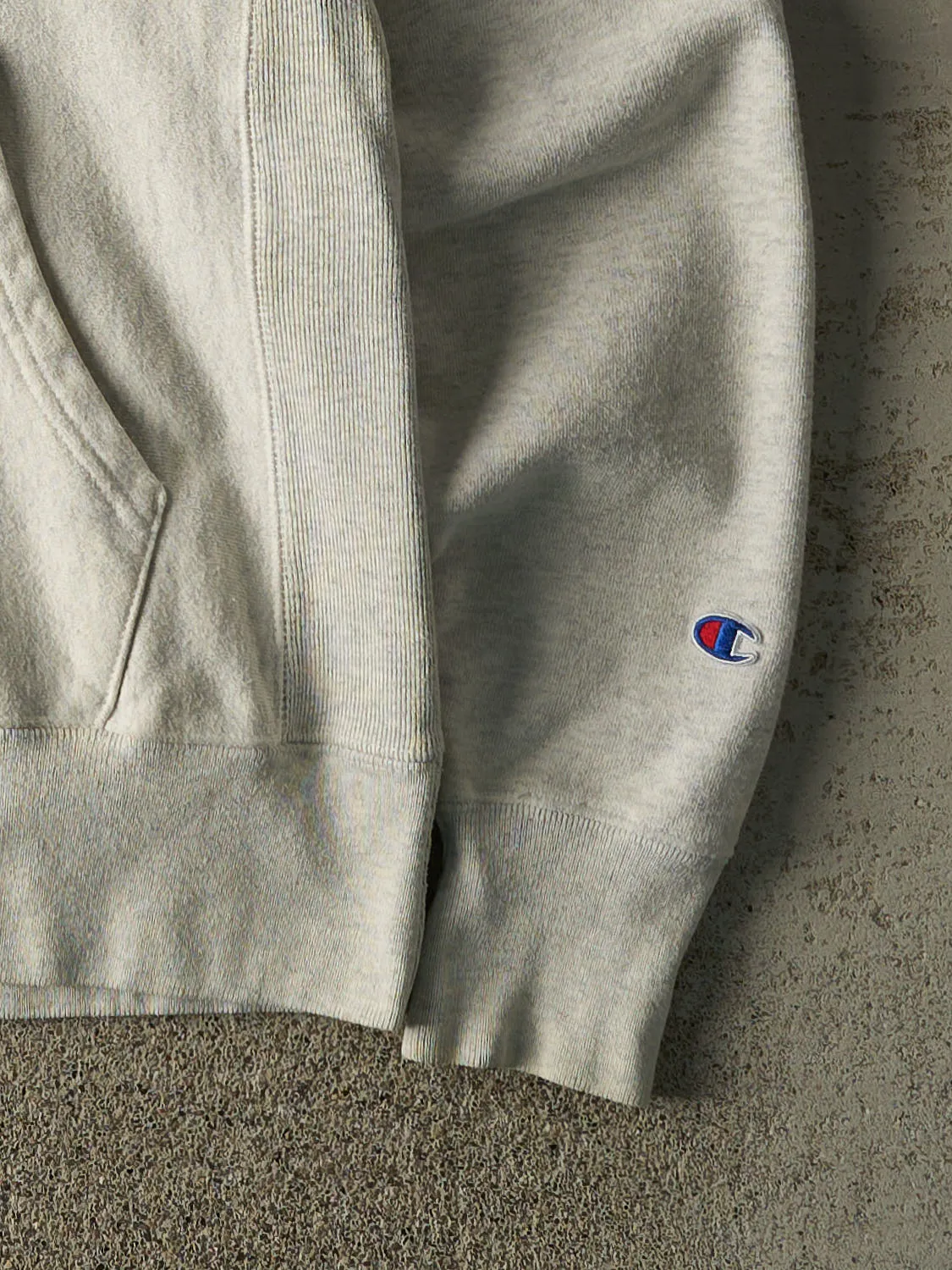 Vintage Y2K Heather Grey Princeton University Champion Reverse Weave Hoodie (M/L) sold by Rebalance Vintage product image thumbnail 3