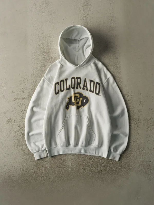 Vintage Y2K White Colorado University Buffaloes Hoodie (S) sold by Rebalance Vintage