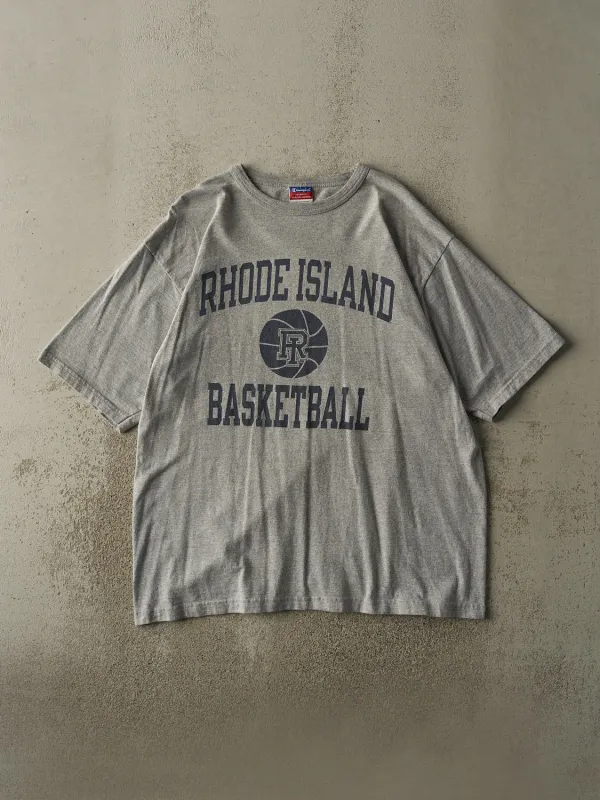 Vintage 90s Grey University of Rhode Island Basketball Tee (XL) sold by Rebalance Vintage