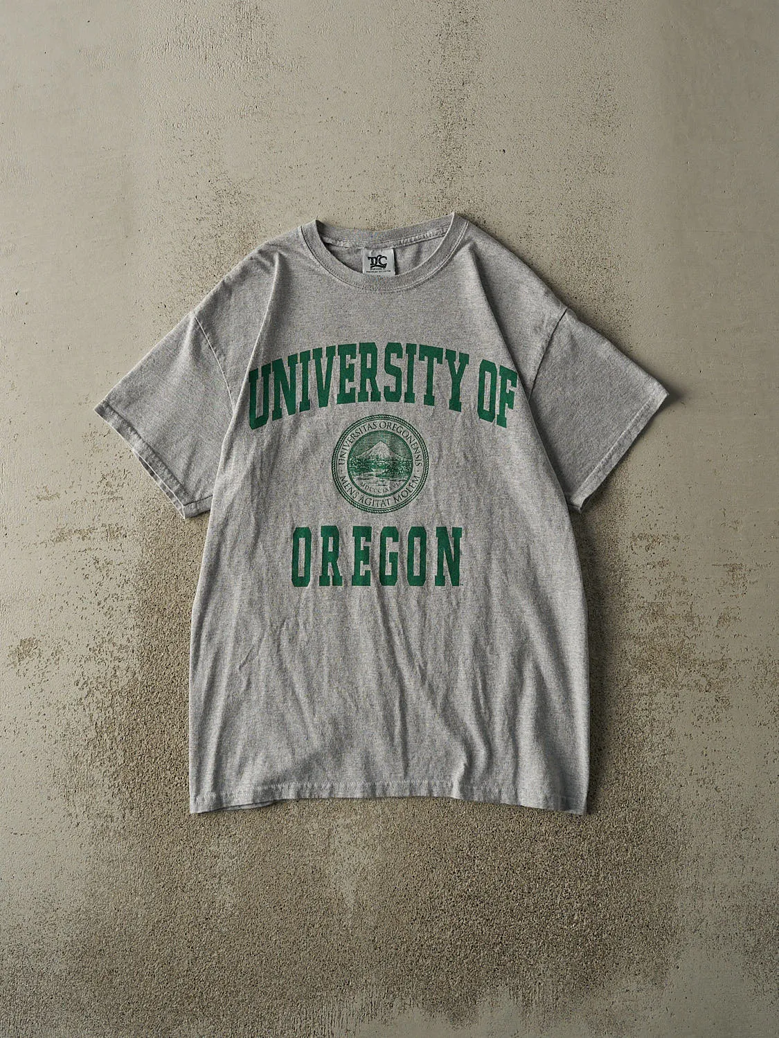 Vintage 90s Grey University of Oregon Tee (S/M) sold by Rebalance Vintage