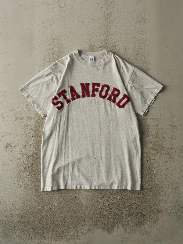 Vintage 90s Heather Grey Stanford University Russell Athletic Tee (M/L) sold by Rebalance Vintage
