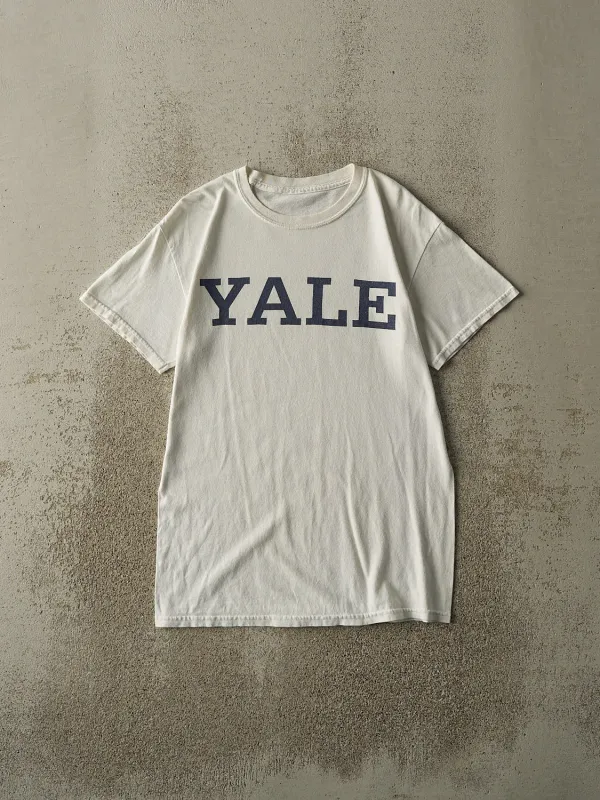Vintage Y2K White Yale University Tee (XS) sold by Rebalance Vintage