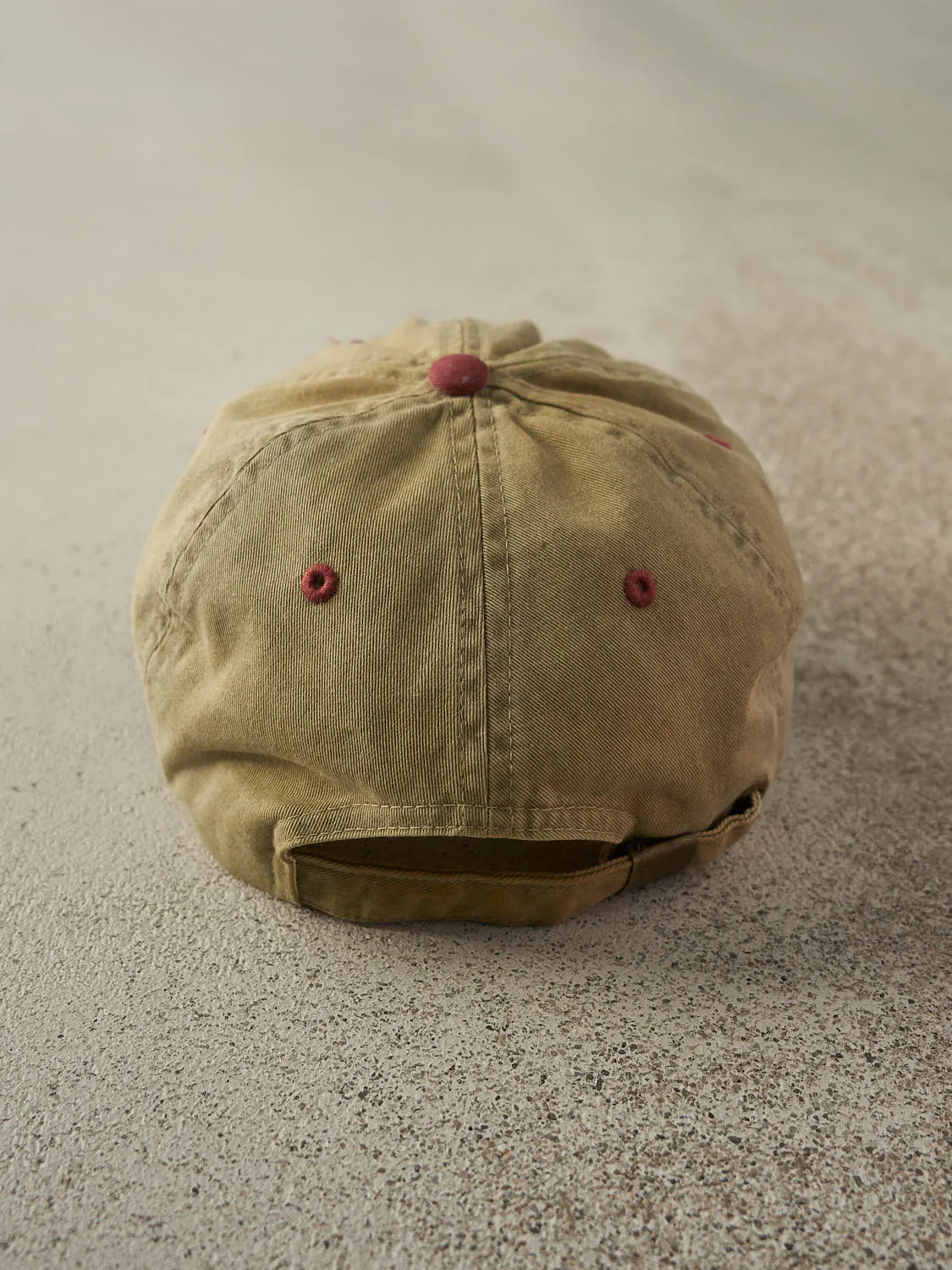 Vintage 90s Beige & Red Harvard Embroidered Strapback sold by Rebalance Vintage product image thumbnail 3