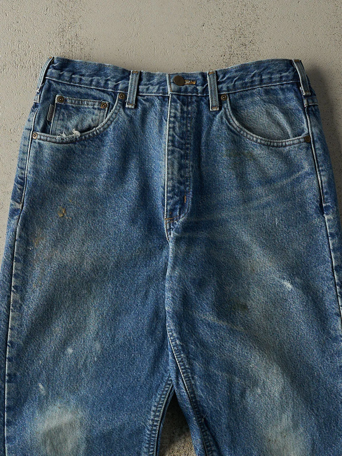Vintage 90s Mid Wash Carhartt Flannel Lined Jeans (32x28.5) sold by Rebalance Vintage product image thumbnail 3