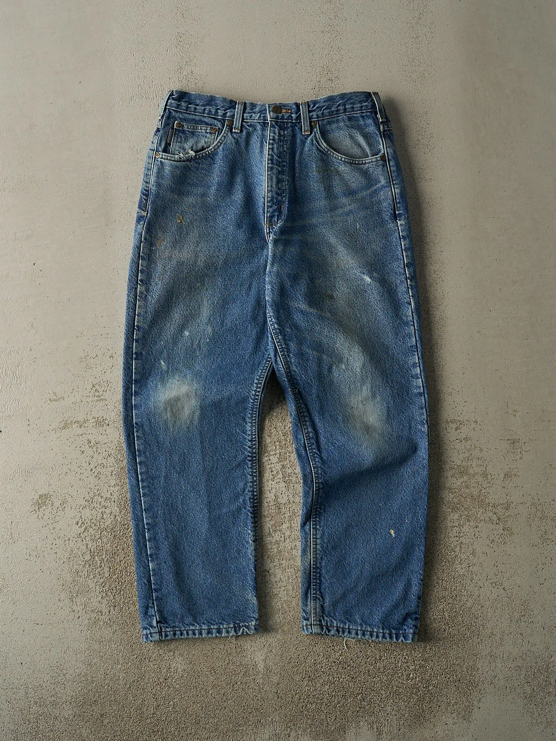 Vintage 90s Mid Wash Carhartt Flannel Lined Jeans (32x28.5) sold by Rebalance Vintage