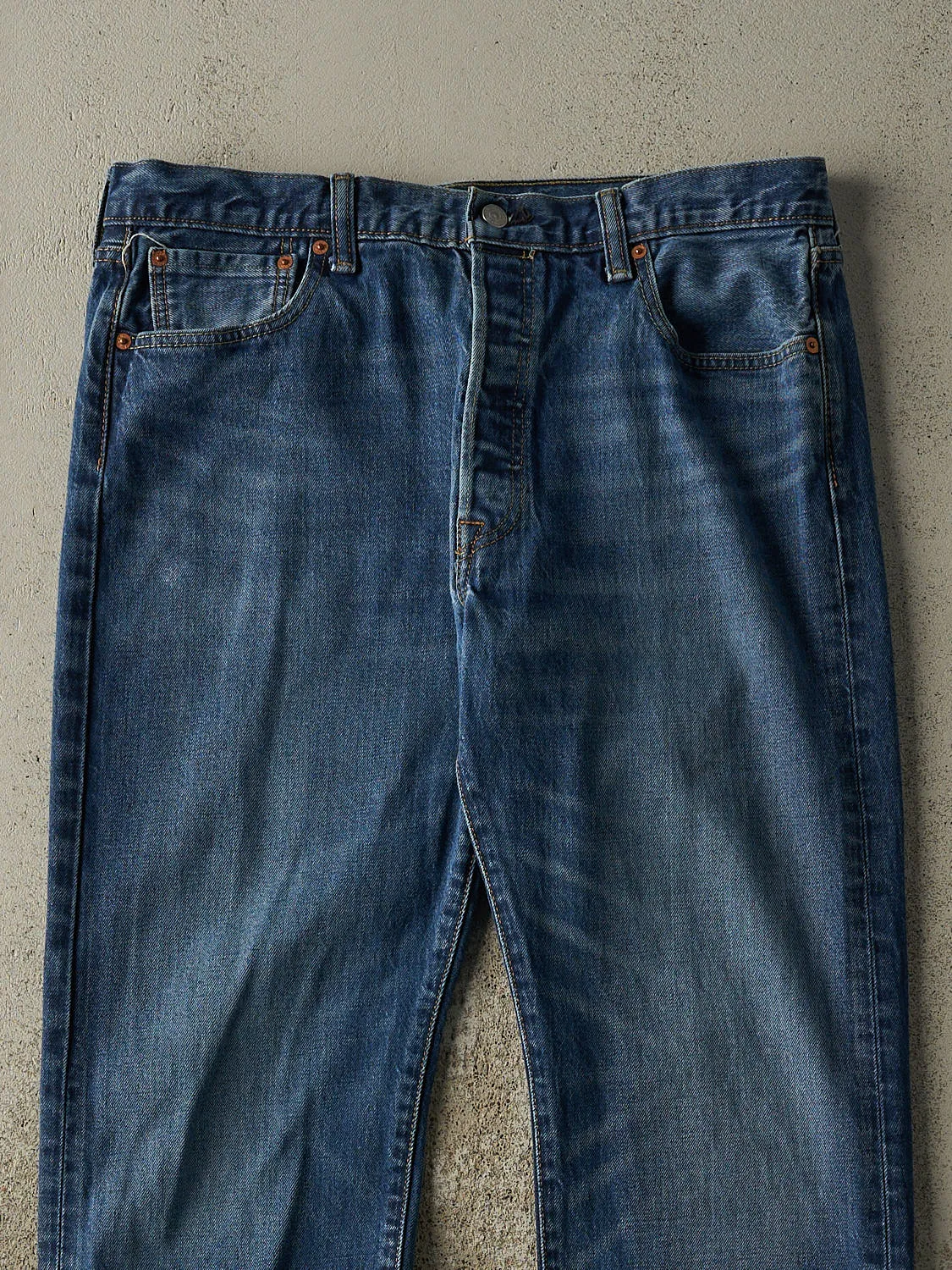 Vintage Y2K Dark Wash Levi's 501 Jeans (35x30.5) sold by Rebalance Vintage product image thumbnail 3