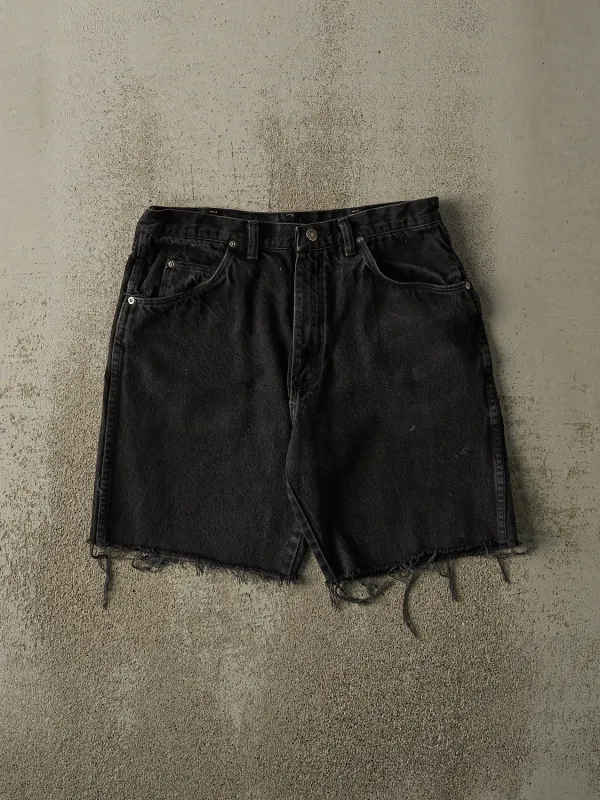 Vintage 90s Black Wrangler Cut Off Jean Shorts (32x8.5) sold by Rebalance Vintage